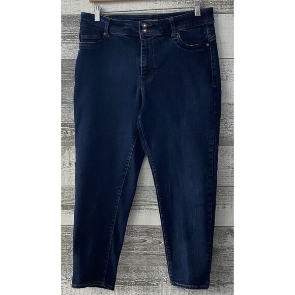 Faith Jeans Hope Faith Women High Rise Ankle Skinny Blue Stretch 24W (Fit 33x25) - Picture 1 of 12